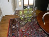 Lucite/Acrylic Bar Cart -Drink Cart - Hand Crafted , Made To Order 2 small