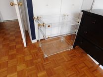 Bar Cart - Handcrafted Lucite/Acrylic Deluxe  With Button Accents 6 small
