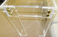 Lucite / Acrylic Console Table - Button Line Series - Hand Crafted, Custom Sizing Welcome 4 small