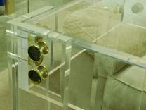 Lucite / Acrylic Console Table - Button Line Series - Hand Crafted, Custom Sizing Welcome 5 small