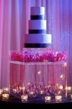 Lucite / Acrylic Cake Stand Display Deluxe, Great For Weddings Or Parties - Handcrafted 1 small