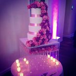 Lucite / Acrylic Cake Stand Display Deluxe, Great For Weddings Or Parties - Handcrafted 2 small