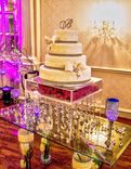 Lucite / Acrylic Cake Stand Display Deluxe, Great For Weddings Or Parties - Handcrafted 6 small