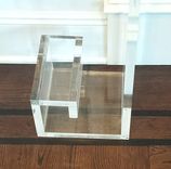 Console Table - Waterfall Edge With Greek Key Base - Handcrafted, Custom Size Welcome 2 small