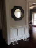 Console Table - Waterfall Edge With Greek Key Base - Handcrafted, Custom Size Welcome 3 small