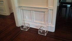 Console Table - Waterfall Edge With Greek Key Base - Handcrafted, Custom Size Welcome 4 small