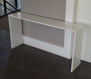 Straight Edge Console Table - In Color Or Clear From 3/4" Thick Up To 1.5" Thick 3 small