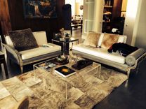Coffee Table With Flange- Hand Crafted, Custom Built - Standard In 3/4" Thick Clear Acrylic 1 small