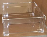 Coffee Table With Shelf - Lucite / Acrylic - Handcrafted Piece, Custom Sizing Welcome 1 small