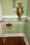 The Brass Accent Console Table With Shelves 1 small