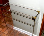 The Brass Accent Console Table With Shelves 5 small