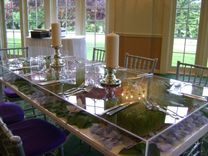 Lucite / Acrylic Table Toppers - Cover.  Protect Your Table Decorations While Eating!! 1 small