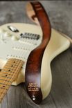 Hand-Stained Italian Leather Guitar Strap 5 small