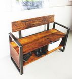 Reclaimed Wood Entryway Storage Bench 2 small
