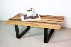 Reclaimed Patchwork Timber Coffee Table 3 small