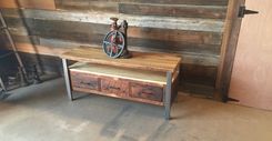 Reclaimed Wood Media Console With Steel Legs 3 small