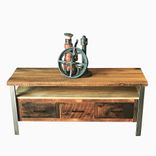 Reclaimed Wood Media Console With Steel Legs 1 small