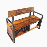 Reclaimed Wood Entryway Storage Bench 1 small
