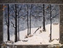 Wintry Woods  Art Quilt 2 small