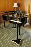 Classic Music Stand In Brass And Black Lacquer 2 small