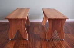 Rustic Oak Table And Benches 5 small
