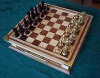 Sapele And Maple Chess Set 2 small
