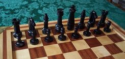 Sapele And Maple Chess Set 5 small