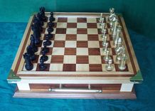 Sapele And Maple Chess Set 6 small