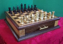 Custom Chess Set In Walnut, Maple, And Steel 1 small
