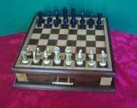 Custom Chess Set In Walnut, Maple, And Steel 2 small