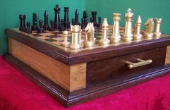 Custom Chess Set In Walnut, Maple, And Steel 4 small