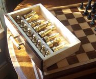 Custom Chess Set In Walnut, Maple, And Steel 5 small