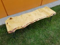 Live Edge Table- Coffee Table- Natural Wood- Natural Edges- Light Wood- Maple Slab- Mid Century 7 small