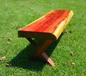 Live Edge Cedar Bench With Steel Powder Coated Legs 3 small