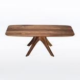 Rectangular Coffee Table, Midcentury Modern In Solid Walnut "Kapok" 5 small