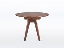 Round Extendable Dining Table In Your Choice Of Solid Walnut, Cherry, Mahogany Or Oak Wood, "Sister" 1 small