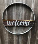 Wine Barrel Hoop Sign With Welcome 1 small