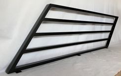 Modern Metal Stair Railing; Contemporary Knee Wall Steel Handrails 3 small
