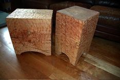 Dining Table - Extremely Curly Maple Slab Table 4 small