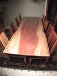 Bubinga Slab Dining Table 2 small