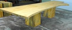 15.5' Ginko Single Slab Dining Or Conference Table 1 small
