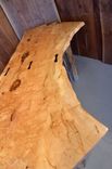 7' Maple Crotch Desk With Recycled Corrugated Metal Bases 4 small