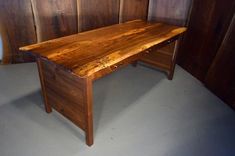6' Curly English Walnut Custom Slab Desk 1 small