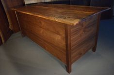 6' Curly English Walnut Custom Slab Desk 2 small