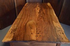 6' Curly English Walnut Custom Slab Desk 4 small