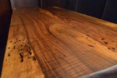 6' Curly English Walnut Custom Slab Desk 5 small