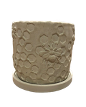 Honeycomb Bee Concrete Planter 3 small