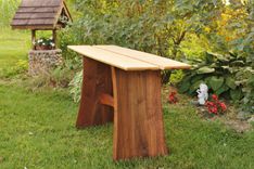 Curved Hall / Sofa Table Black Walnut Birdseye Maple 3 small