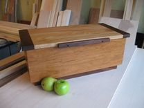 Large Wooden Box From Cherry, Walnut And Oak 1 small