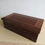 Wooden Box From Rosewood, Cherry And Walnut Lined With Stingray Leather 1 small